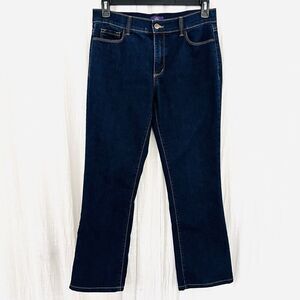 NYDJ Not Your Daughters Jeans Dark Wash Straight Leg Embellished Pocket Jeans 8
